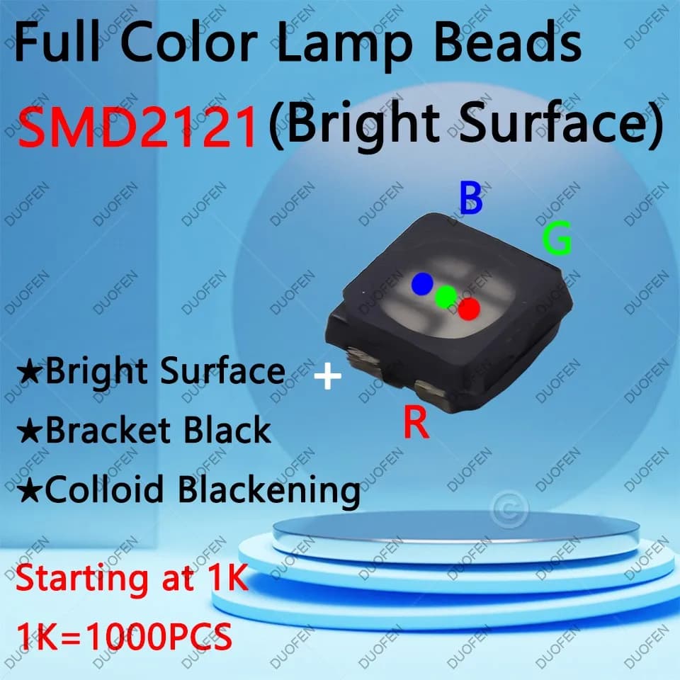 1000 pcs ,SMD2121(Bright Surface) full color LED lamp beads used for LED display maintenance,Indoor RGB components for display