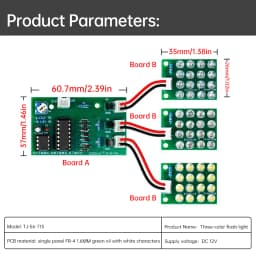 TJ-56-715 CD4017+NE555 Red, White, Blue Three Color LED Flow Light Production Kit DIY Learning Electronic Parts
