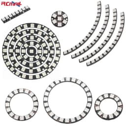 WS2812B 5050 RGB LED Ring 7 / 8 / 12 / 16 / 24 / 60 Bits Lamp Light with Integrated Drivers WS2812 for Arduino Raspberry Pi