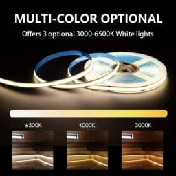 5V USB COB LED Strip Touch Dimmer High Density Dotless Flexible Linear Tape Self Adhesive Light For Mirror Cabinet DIY Decor