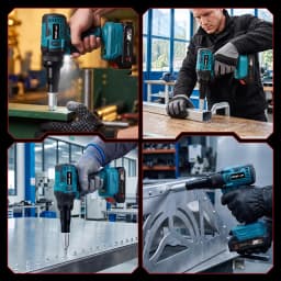 ONEVAN 1200W Brushless Electric Rivet Gun 25000N Cordless Fit 2.4-5.0mm Riveting Industry Renovation Tool For Makita Battery Pin