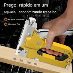 Kit Grampeador Profissional Com 600 Grampos Para Madeira Marcenaria Reparos E Tarefas DIY