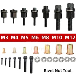 1pcs Hand Rivet Nut Gun Head Nuts Adapter Tool Riveter Tool Accessory For Nuts M3 M4 M5 M6 M8 M10 M12
