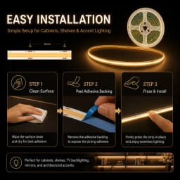 5V USB COB LED Strip Touch Control Dimmer Flexible Linear Self Adhesive Tape Lamp For Cabinet Wardrobe Mirror Backlight Lighting