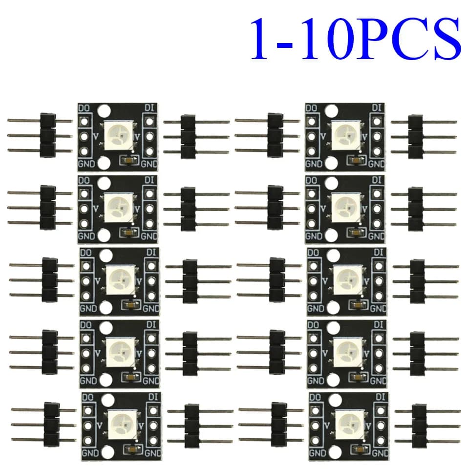 1-10pcs Electronic building block one RBG 1Bit low power long life WS2812B serial 5050 full color LED module