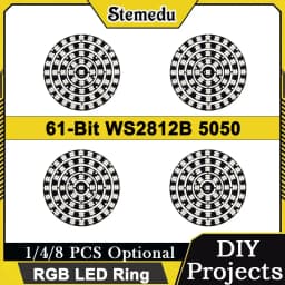 7/12/16/24/60 Bits WS2812B 5050 RGB LED Ring Programmable Lamp Light Arduino/Raspberry Pi Compatible 1/4/8 PCS Optional
