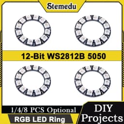 7/12/16/24/60 Bits WS2812B 5050 RGB LED Ring Programmable Lamp Light Arduino/Raspberry Pi Compatible 1/4/8 PCS Optional