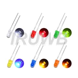 100PCS 3mm LED Diode F3 Assorted Kit DIY Light Emitting Diode White Green Red Blue Yellow Orange Pink Purple Warm White