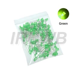 100PCS 3mm LED Diode F3 Assorted Kit DIY Light Emitting Diode White Green Red Blue Yellow Orange Pink Purple Warm White