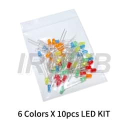 100PCS 3mm LED Diode F3 Assorted Kit DIY Light Emitting Diode White Green Red Blue Yellow Orange Pink Purple Warm White