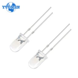 50/100pcs 5mm LED Ultra Bright Transparent White Green Red Blue Yellow Orange Light-Emitting Diode Round LED Assortment Kit