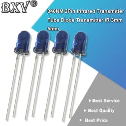 10PCS 940NM 2Pin TSAL4400 TSAL6100 TSAL6200 TSAL6400 Infrared Emission Tube Diode EMITTER IR 3mm 5mm 4400 6100 6200 6400