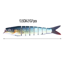 Swimbait Fishing Lures Lifelike Tilapia shape 6.35cm-9.3g Hard Bait 63mm 9.3g Lure With Treble Hook Multi Jointed Lures For Bass