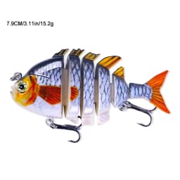 Swimbait Fishing Lures Lifelike Tilapia shape 6.35cm-9.3g Hard Bait 63mm 9.3g Lure With Treble Hook Multi Jointed Lures For Bass