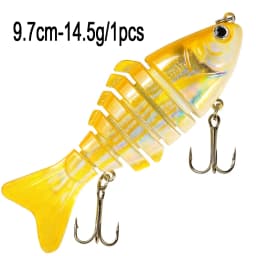 Swimbait Fishing Lures Lifelike Tilapia shape 6.35cm-9.3g Hard Bait 63mm 9.3g Lure With Treble Hook Multi Jointed Lures For Bass