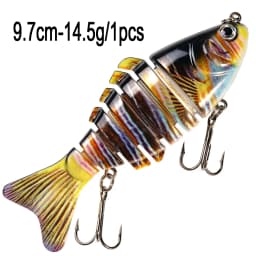 Swimbait Fishing Lures Lifelike Tilapia shape 6.35cm-9.3g Hard Bait 63mm 9.3g Lure With Treble Hook Multi Jointed Lures For Bass