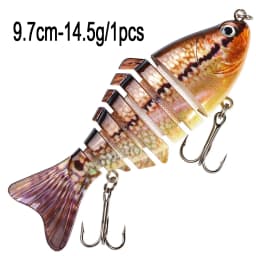 Swimbait Fishing Lures Lifelike Tilapia shape 6.35cm-9.3g Hard Bait 63mm 9.3g Lure With Treble Hook Multi Jointed Lures For Bass