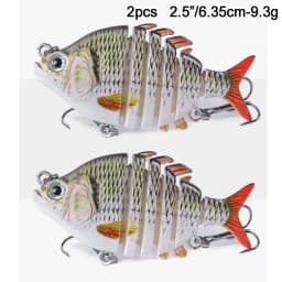 Swimbait Fishing Lures Lifelike Tilapia shape 6.35cm-9.3g Hard Bait 63mm 9.3g Lure With Treble Hook Multi Jointed Lures For Bass