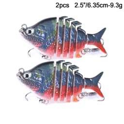 Swimbait Fishing Lures Lifelike Tilapia shape 6.35cm-9.3g Hard Bait 63mm 9.3g Lure With Treble Hook Multi Jointed Lures For Bass