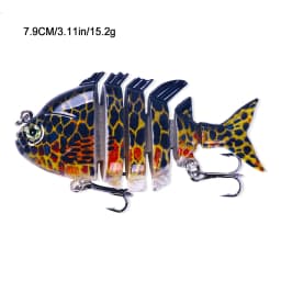 Swimbait Fishing Lures Lifelike Tilapia shape 6.35cm-9.3g Hard Bait 63mm 9.3g Lure With Treble Hook Multi Jointed Lures For Bass