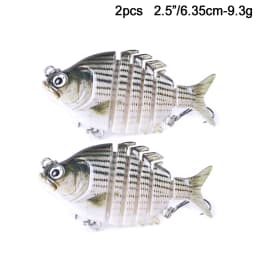 Swimbait Fishing Lures Lifelike Tilapia shape 6.35cm-9.3g Hard Bait 63mm 9.3g Lure With Treble Hook Multi Jointed Lures For Bass