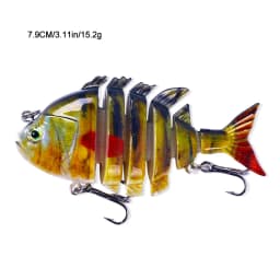 Swimbait Fishing Lures Lifelike Tilapia shape 6.35cm-9.3g Hard Bait 63mm 9.3g Lure With Treble Hook Multi Jointed Lures For Bass