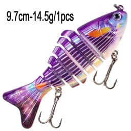 Swimbait Fishing Lures Lifelike Tilapia shape 6.35cm-9.3g Hard Bait 63mm 9.3g Lure With Treble Hook Multi Jointed Lures For Bass
