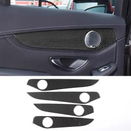Soft Carbon Fiber For Mercedes Benz C GLC Class W205 2014-2020 Interior Door Decoration Panel Cover Trims Car Accessories