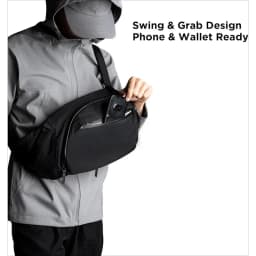 Right Shoulder Chest Bag 7.5L - Crossbody Bag, Sling Backpack - Fits 11' Tablet - Single Shoulder Water Bottle Pocket