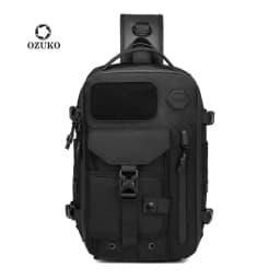 Ozuko Cross Shoulder Bag Man Chest Bag Waterproof Tactical Waist Messenger Bag Zipper Fashion Outdoor