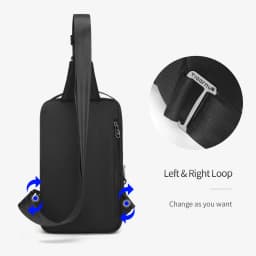 Tigernu Men's Chest Bag 9.7inch Tablet Street Style Shoulder Bag Casual Sling Bags Travel Bag Crossbody Bags Pack for Teenager