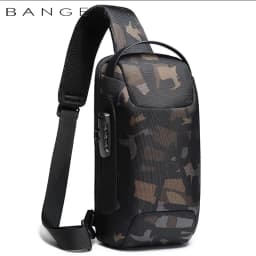 BANGE Crossbody Bag For Men Portable Waterproof Shoulder Messenger Bags Male Travel Short Trip Chest Bag Fit For 9.7 Inch iPad