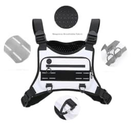Marathon Men's Women's Running Vest Tactical Backpack Large Capacity Double Shoulder Mobile Phone Bag Chest Bag for Cycling