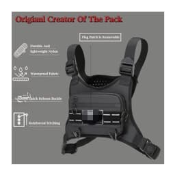 Marathon Men's Women's Running Vest Tactical Backpack Large Capacity Double Shoulder Mobile Phone Bag Chest Bag for Cycling