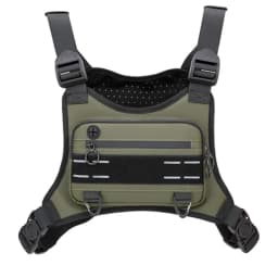 Marathon Men's Women's Running Vest Tactical Backpack Large Capacity Double Shoulder Mobile Phone Bag Chest Bag for Cycling