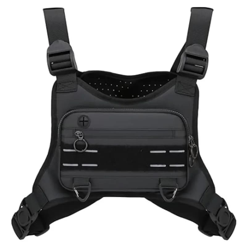 Marathon Men's Women's Running Vest Tactical Backpack Large Capacity Double Shoulder Mobile Phone Bag Chest Bag for Cycling