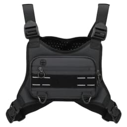 Marathon Men's Women's Running Vest Tactical Backpack Large Capacity Double Shoulder Mobile Phone Bag Chest Bag for Cycling