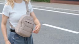 BAGSMART Multi-Layer Crossbody Bag Women Puffer Sling Bag Purses Handbag Outdoor Activities Fanny Packs for Travel Hiking