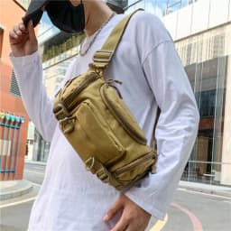 1000D Waterproof Oxford Men's Belt Fanny Pack Shoulder Messenger Bag Tactical Chest Bags
