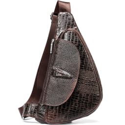 WESTAL Croco Designer Men's Sling Bags for Men Genuine Leather Shoulder Bags Fashion Outdoor Travel Crossbody Chest Bag/Pack 698