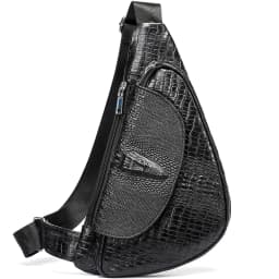 WESTAL Croco Designer Men's Sling Bags for Men Genuine Leather Shoulder Bags Fashion Outdoor Travel Crossbody Chest Bag/Pack 698