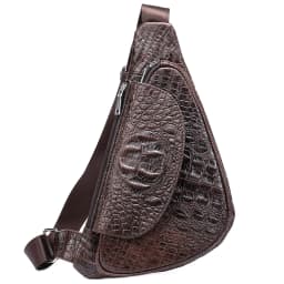 WESTAL Croco Designer Men's Sling Bags for Men Genuine Leather Shoulder Bags Fashion Outdoor Travel Crossbody Chest Bag/Pack 698