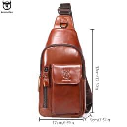 Bullcaptain Men's Multifunction Anti-theft Man Crossbody Cross Body Travel Sling Chest Bags Pack Messenger Pack for Male