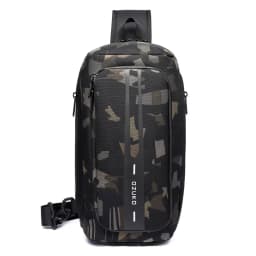 OZUKO Sling Bag Crossbody Bag Chest Bag Anti Theft Male Sling Messenger Bags Waterproof Male Outdoor Chest Pack Man USB Charge