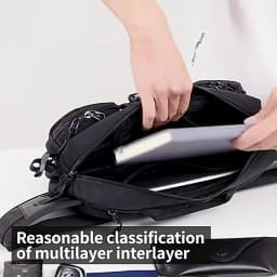 OZUKO Belt Holder Male Waterproof Shoulder Bags Men Fashion Short Trip Messenger Bag USB Charging Crossbody Bag Teenage