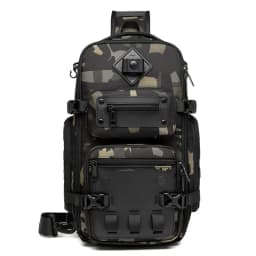 Ozuko Men's Chest Bag Belly Bags Outdoor Tactical One Shoulder Crossbody Bag High Capacity Waterproof Sports Bag For Man