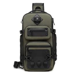 Ozuko Men's Chest Bag Belly Bags Outdoor Tactical One Shoulder Crossbody Bag High Capacity Waterproof Sports Bag For Man
