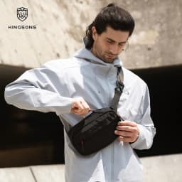 Kingsons Urban Ride Lite Sling Men Women Chest Bag Small Crossbody Bag 420D Nylon Waterproof Minimalist Travel Light 2025 New