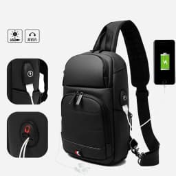 Designer Crossbody Fashion Shoulder USB Charging Sports GYM Messenger Sling Chest Bag Oxford Single Strap Running Men Waterproof