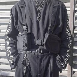 Hip Hop Chest Bag Tactical Streetwear Waist Pack Unisex Outdoor Functional Vest Bag Two Pockets Harness Chest Rig Bag Disco Pack